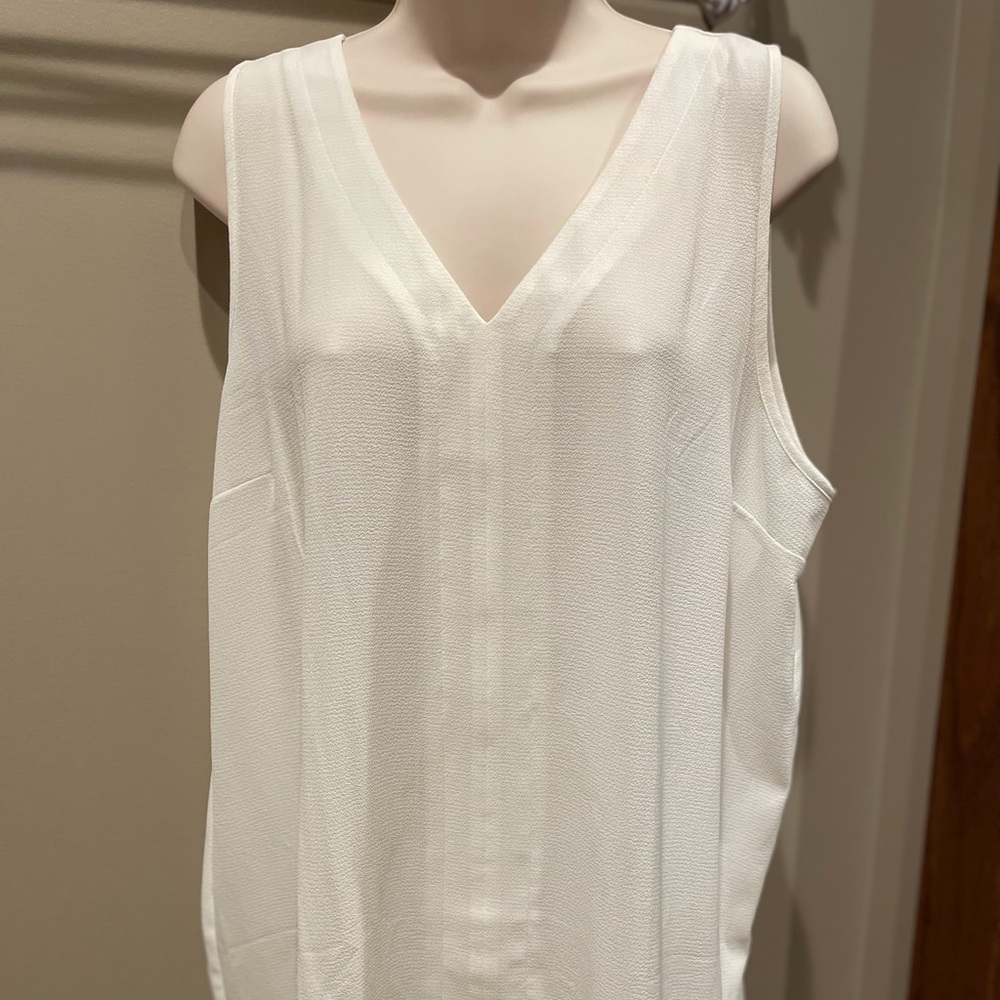 Maurice’s White Demi Sheer Blouse Tank